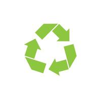 Grün eben recyceln Zeichen Symbol vektor