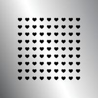 stål metall silver- perforerad textur bakgrund - badrum dränera - hjärta mönster vektor