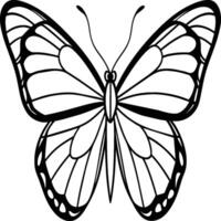 Monarch Schmetterling fliegend Färbung Seiten. Schmetterling auf Blume Färbung Seiten vektor