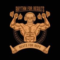 gym t -shirt design vektor