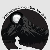 internationell yoga dag 21:e juni vektor