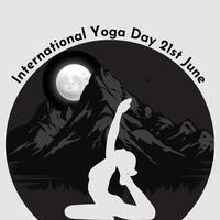 International Yoga Tag 21 .. Juni vektor