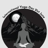 International Yoga Tag 21 .. Juni vektor