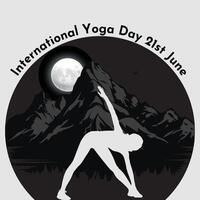 internationell yoga dag 21:e juni vektor