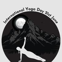 internationell yoga dag 21:e juni vektor