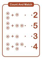 Anzahl und Spiel Objekt Ball zum Kinder und Vorschule - - Bildung Arbeitsblatt vektor