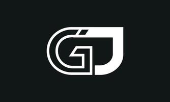 Initiale Brief gj Logo Design. gj Logo Design. kreativ und modern gj Logo. Profi vektor