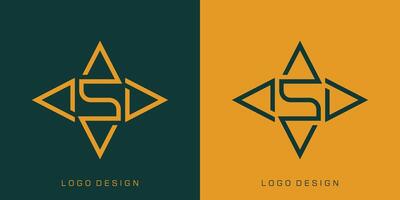 Brief s Logo Design Star Logo Vorlage vektor