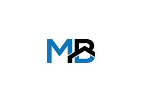 mb minimalistisch modern Logo Design Symbol Vorlage vektor