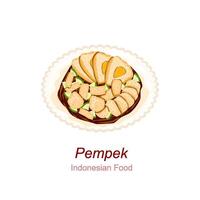 pempek palembang indonesisch Essen Illustration vektor