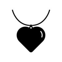 kärlek hängsmycke ikon för halsband vektor