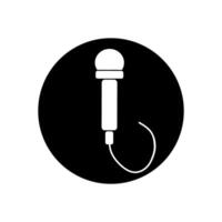 mikrofon ikon . mic illustration tecken. karaoke symbol. audio logotyp. vektor