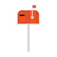 Mail Box Illustration. Briefkasten. Weiß isoliert Hintergrund. vektor
