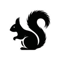 Eichhörnchen Silhouette Symbol Symbol auf ein Weiß Hintergrund vektor