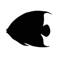 groß Fisch Silhouette im Linie Kunst Stil. Fisch durch Hand Zeichnung. Fisch tätowieren auf Weiß Hintergrund. schwarz und Weiß Fisch auf Weiß Hintergrund. Marine Tier Illustration. Marine Leben Tier vektor