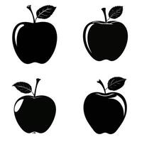 äpple silhuett illustration konst vektor