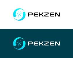 Zen Symbol und Pickleball Sport Logo Design. vektor