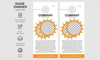 Tür Aufhänger Design Vorlage zum Ihre Unternehmen vektor