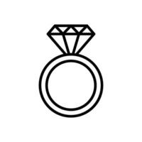 Diamant Linie Symbol Design vektor