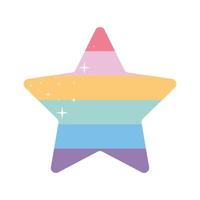Stern mit LGBTQ-Stolzfarben vektor