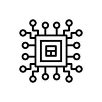 Chip Linie Symbol Design vektor