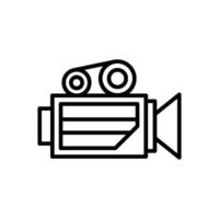 videokamera linje ikon design vektor