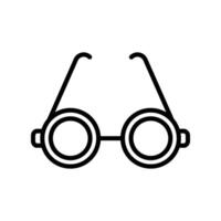 Brille Linie Symbol Design vektor