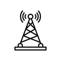 Signal Turm Linie Symbol Design vektor