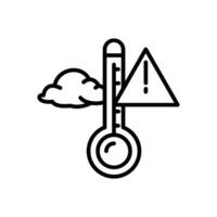 Wetter warnen Linie Symbol Design vektor