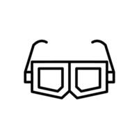 Sicherheit Brille Linie Symbol Design vektor