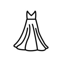 Hochzeit Kleid Linie Symbol Design vektor