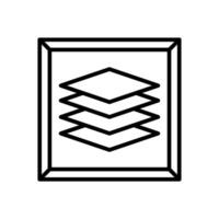 Schichten Linie Symbol Design vektor