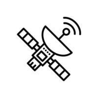 Satellit Linie Symbol Design vektor