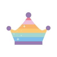 LGBTQ-Stolz-Krone auf weißem Hintergrund vektor