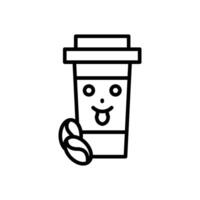kaffe kopp linje ikon design vektor