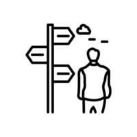 Zeichen Post Linie Symbol Design vektor