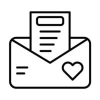 Nächstenliebe Newsletter Linie Symbol Design vektor