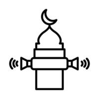 Adhan Linie Symbol Design vektor