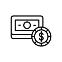 Währung Linie Symbol Design vektor