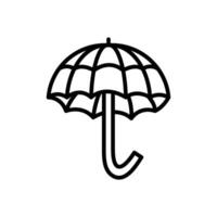 Regenschirm Linie Symbol Design vektor