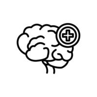 Gehirnlinie Icon-Design vektor
