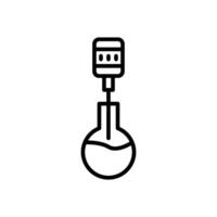 Thermometer-Linie-Icon-Design vektor