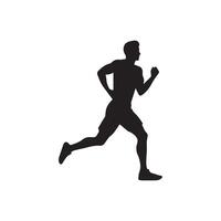 Laufen Männer schwarz Symbol Lauf Sport Design. vektor