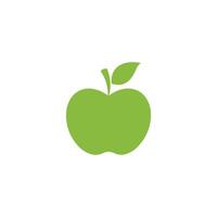 Apfel Essen Symbol schwarz Hintergrund Design. vektor
