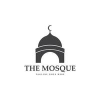 Moschee Logo Design, islamisch Logo Vorlage vektor