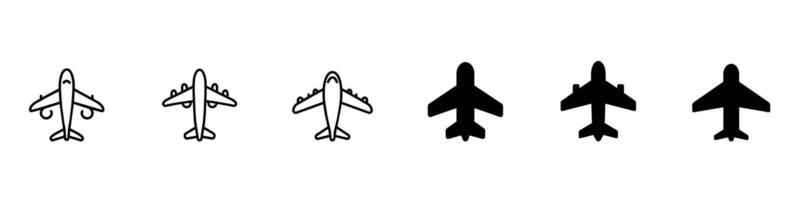 Flugzeug Symbol isoliert Weiß Hintergrund vektor