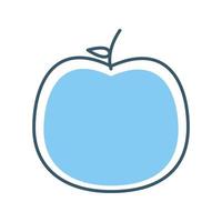 äpple med en blå färg vektor