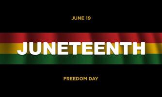 juneteenth frihetsdagen bakgrundsdesign. vektor