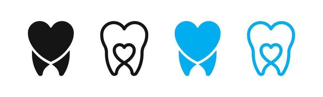 tand ikoner. tand vård ikoner. tänder ikoner. dental vård vektor