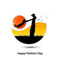 glücklich Mütter Tag senden Liebe Botschaft zu das Beste Mama vektor